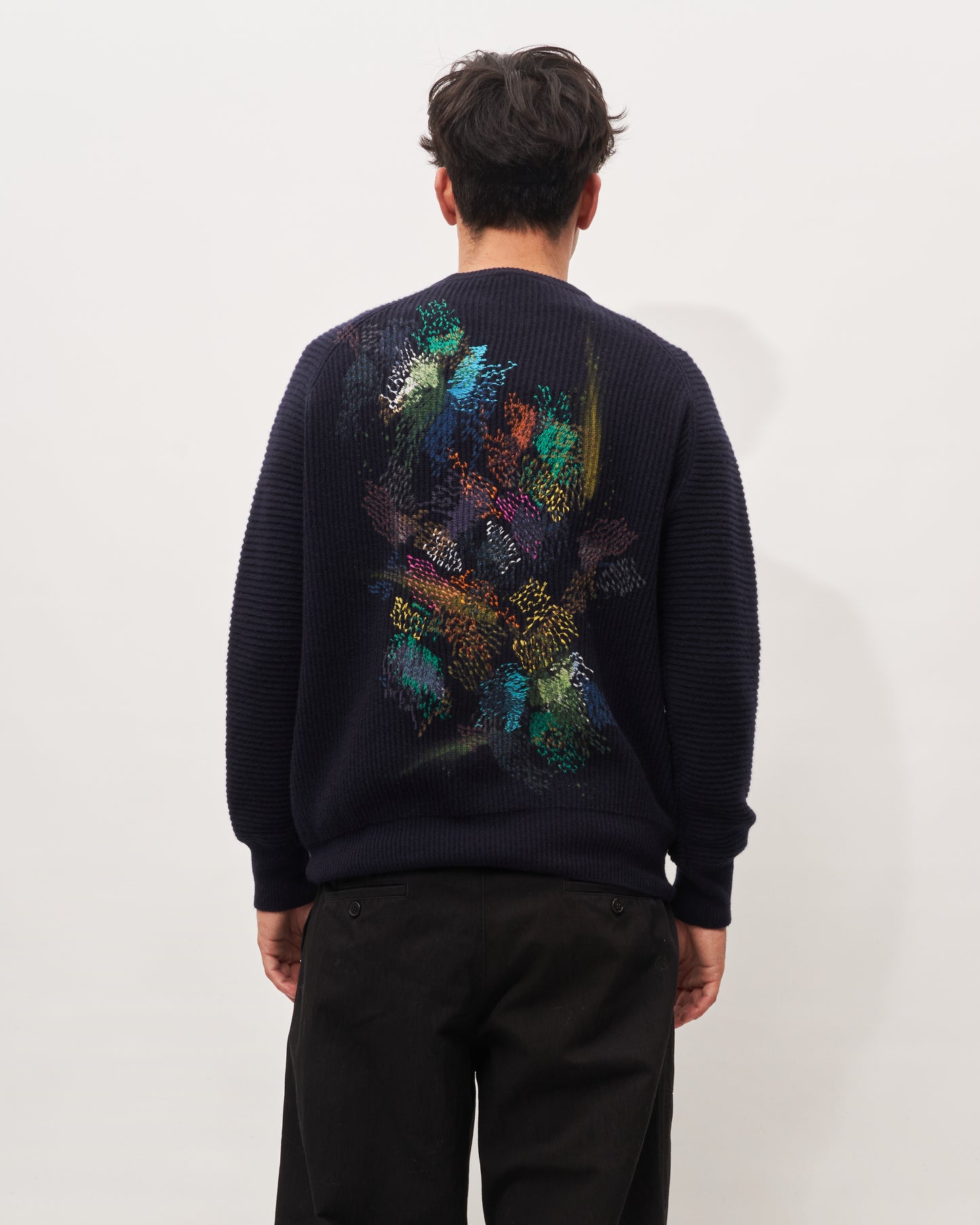 Avant Toi maglia blu costa inglese dipinta a mano