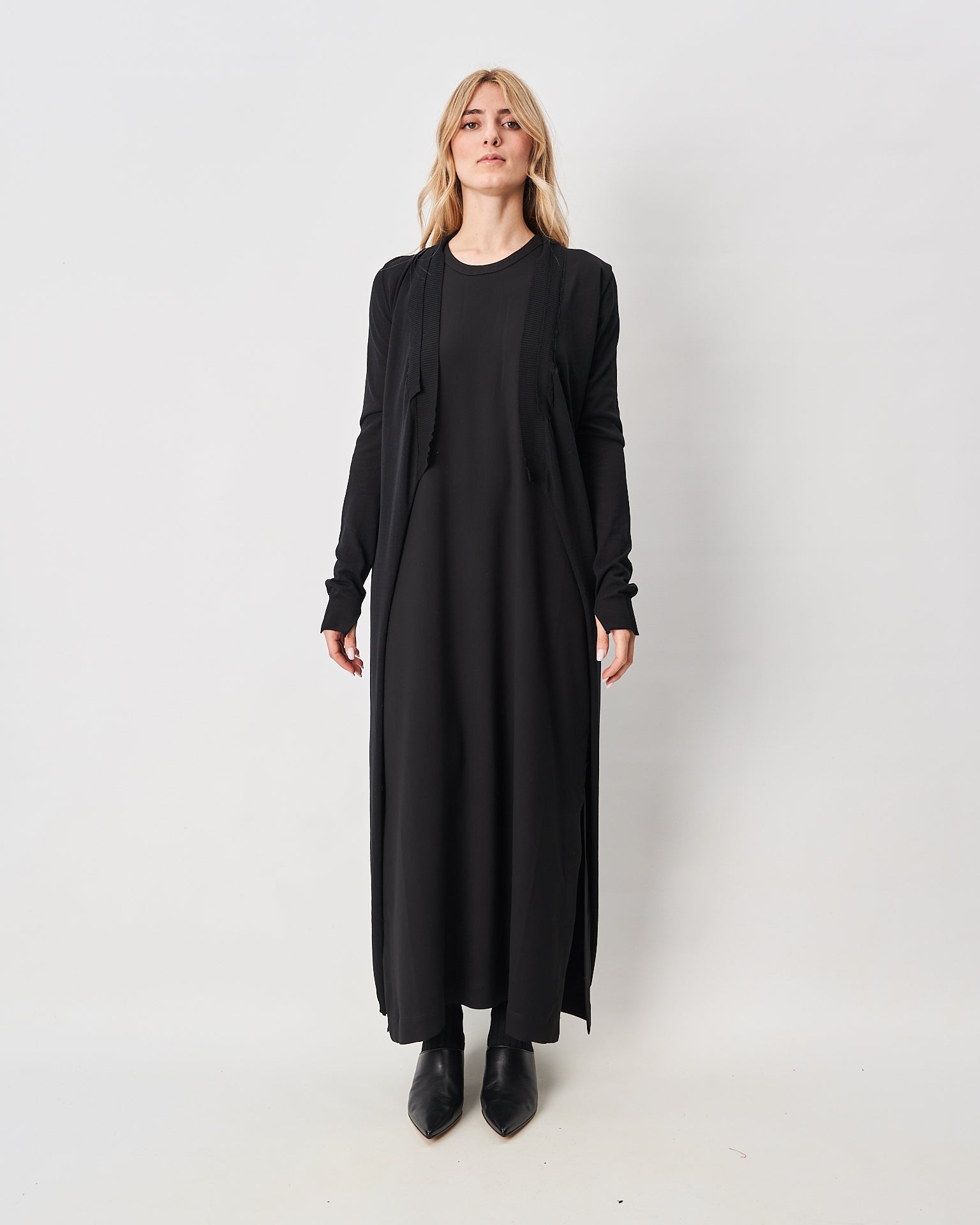 Isabel Benenato cardigan lungo nero