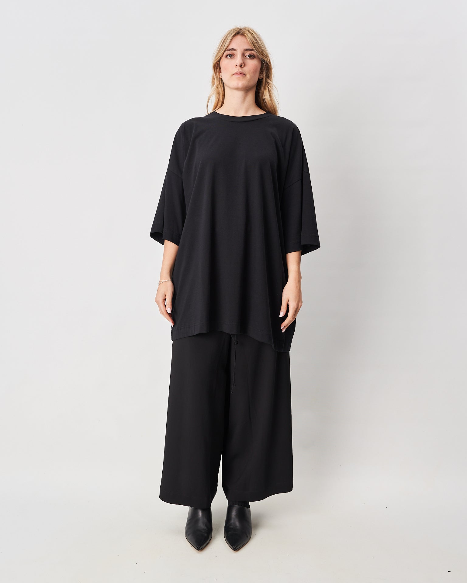 Isabel Benenato Maxi T-shirt Nera