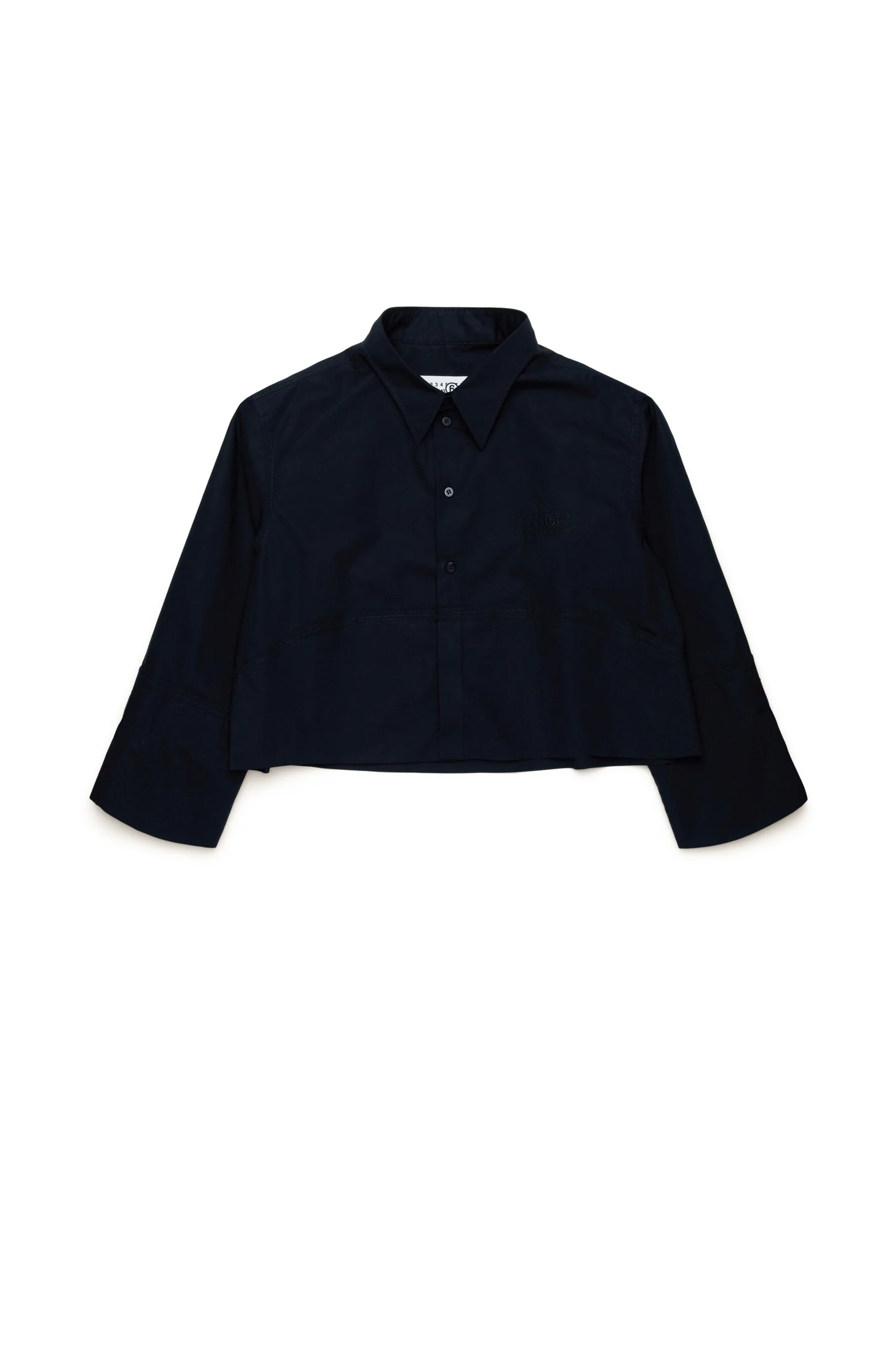MM6 for Kids camicia nera cropped