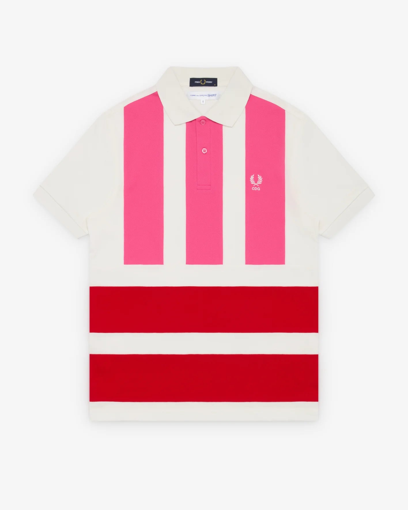 Comme des Garçons con Fred Perry polo bianca