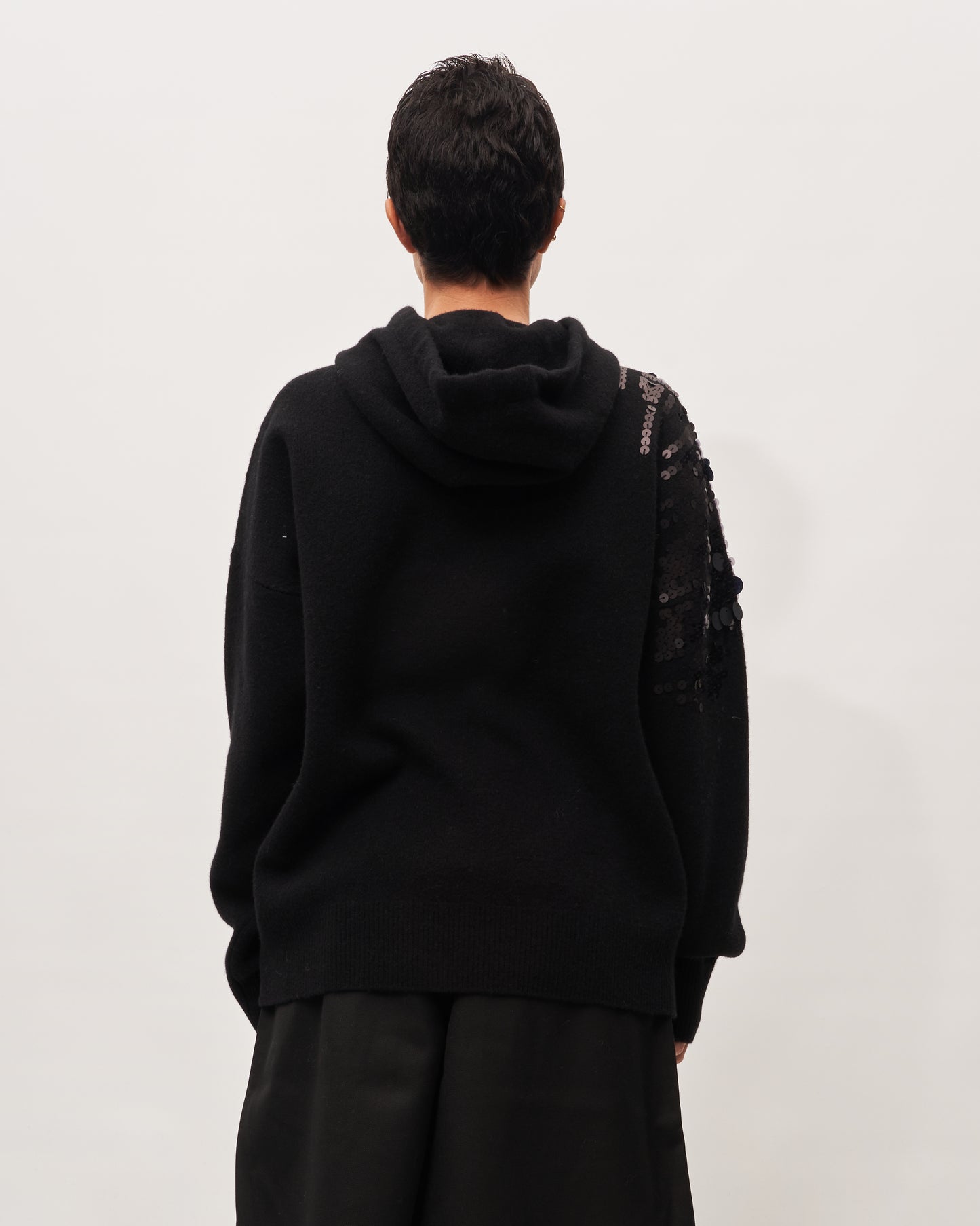 Roberto Collina felpa in tricot con paillettes