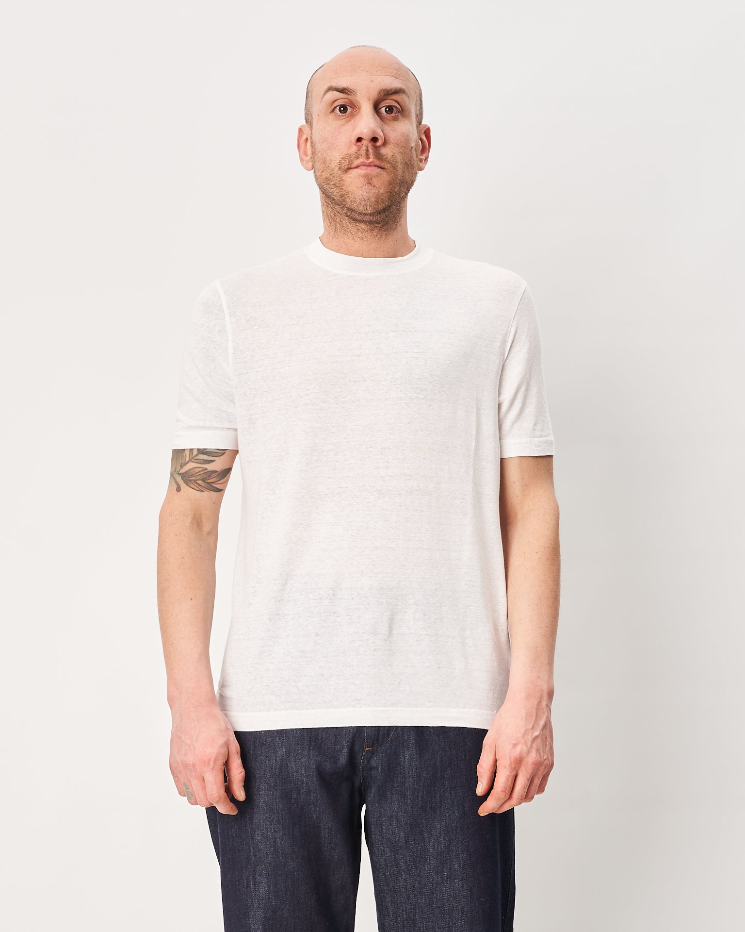 Filippo De Laurentis t-shirt bianca in lino