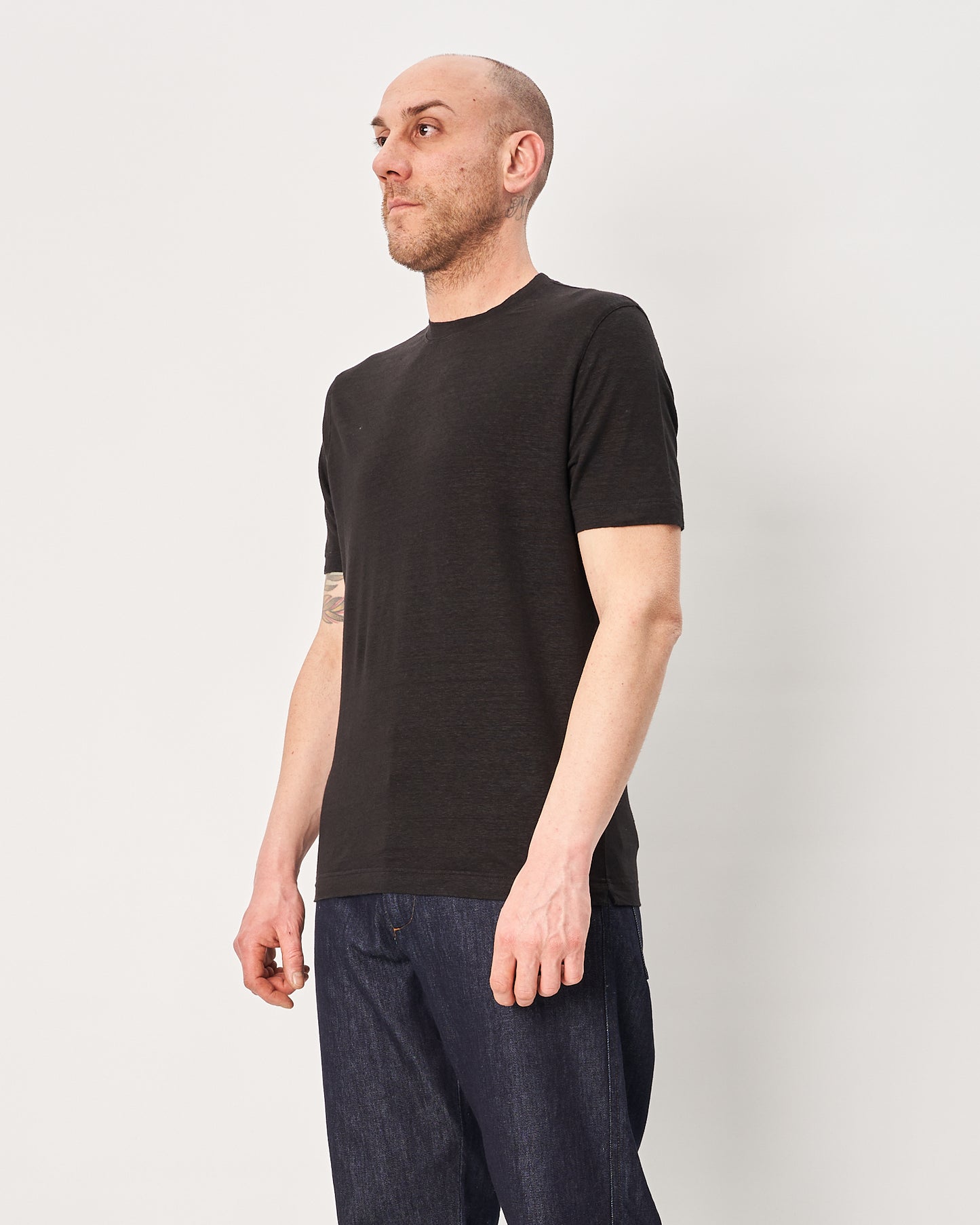 Filippo De Laurentis t-shirt nera in lino