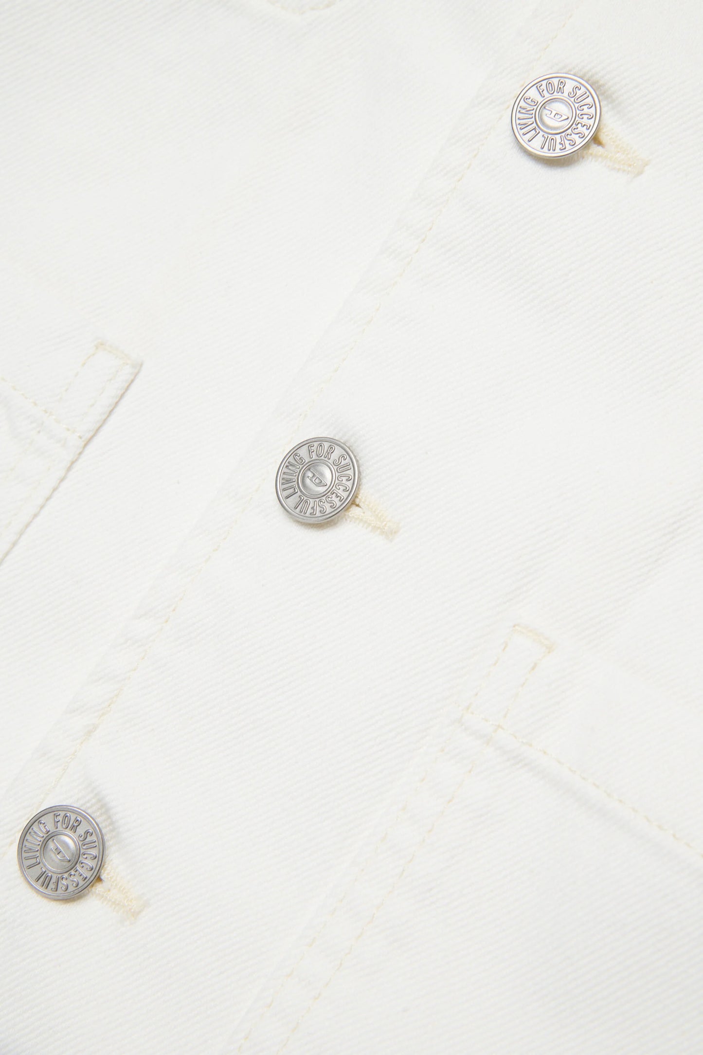 Diesel Giacca denim bianca con logo