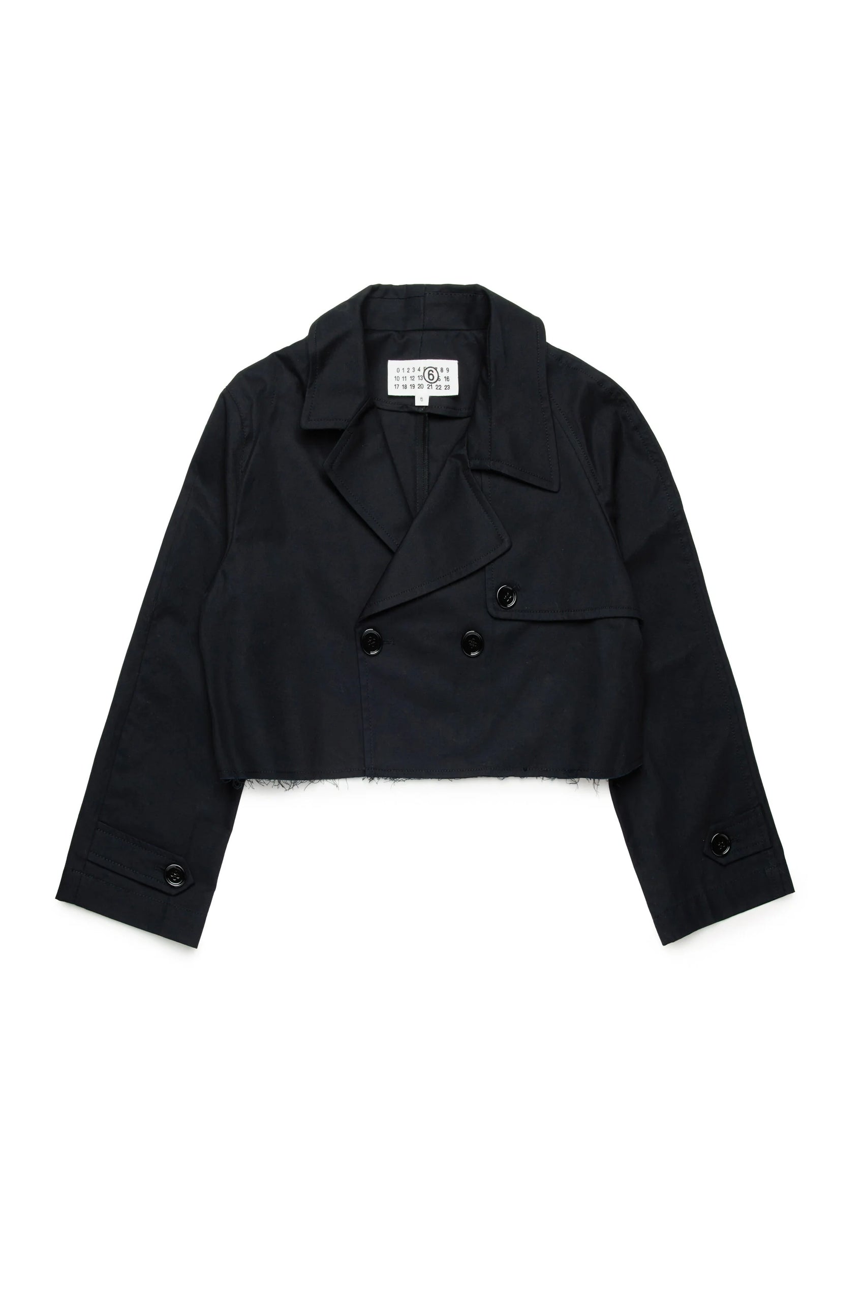 MM6 for Kids trench nero tagliato