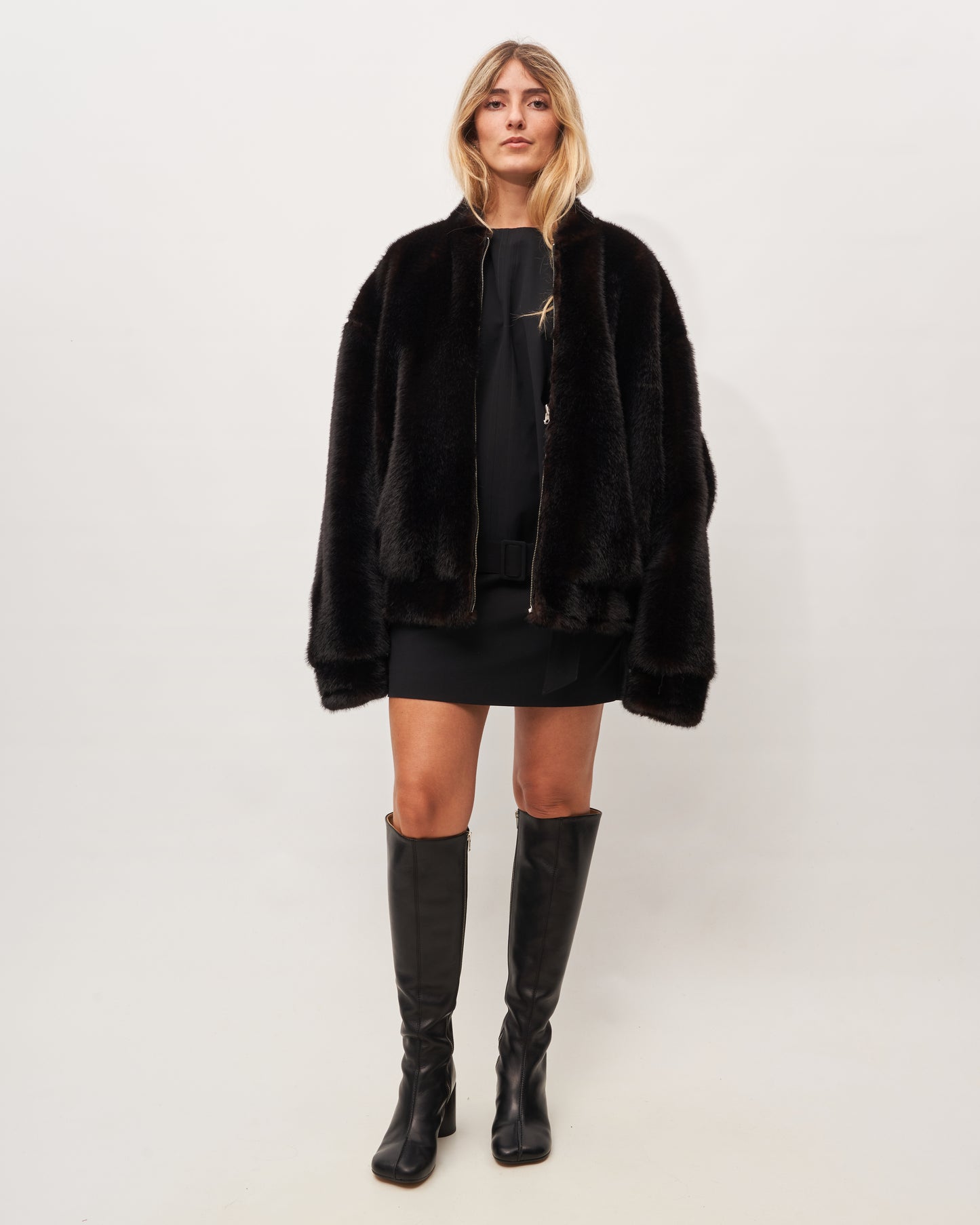 MM6 Margiela pelliccia fake cacao