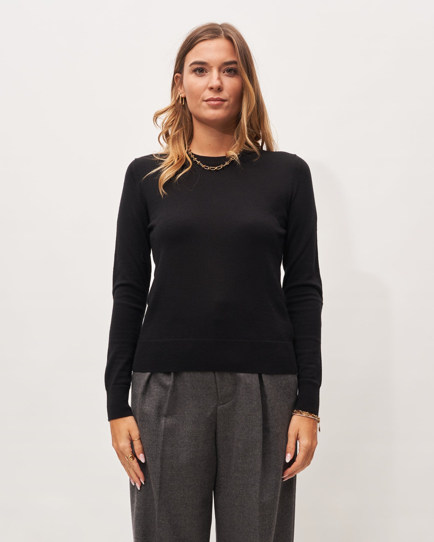 MM6 Margiela maglia nera girocollo