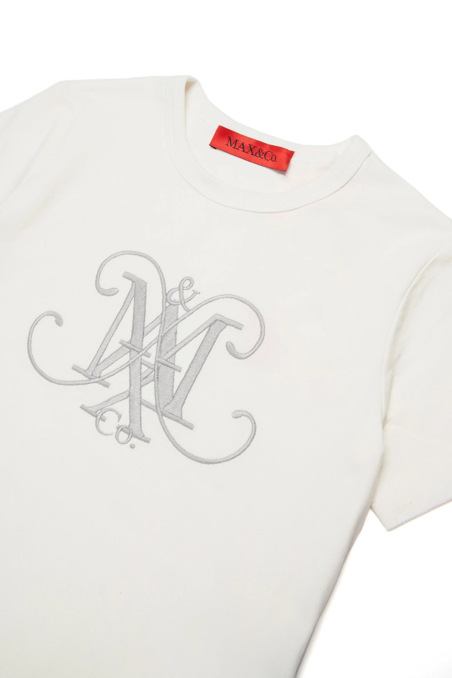MAX&Co. T-shirt in jersey con maxi stemma