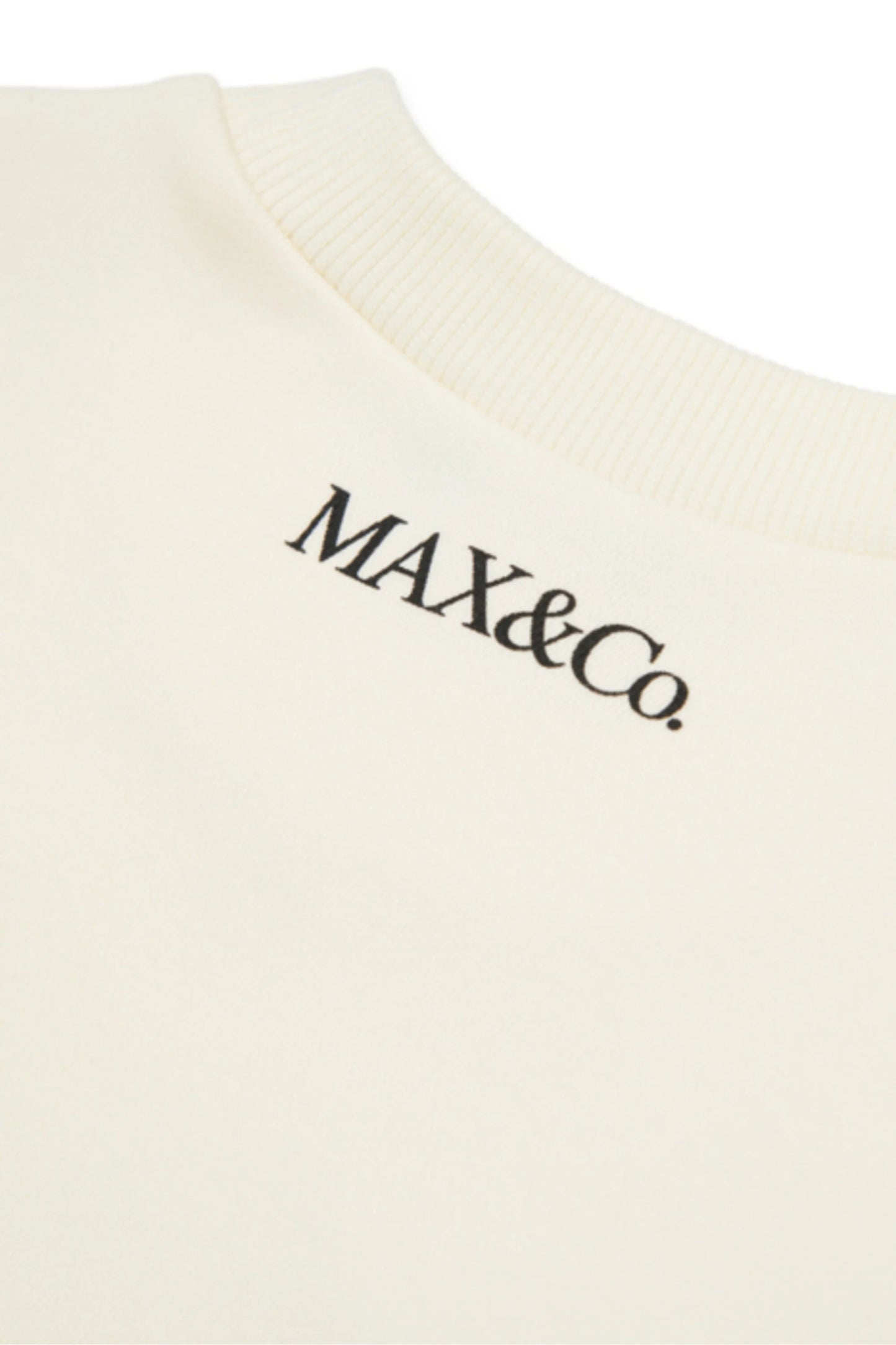MAX&Co. Felpa latte girocollo con logo