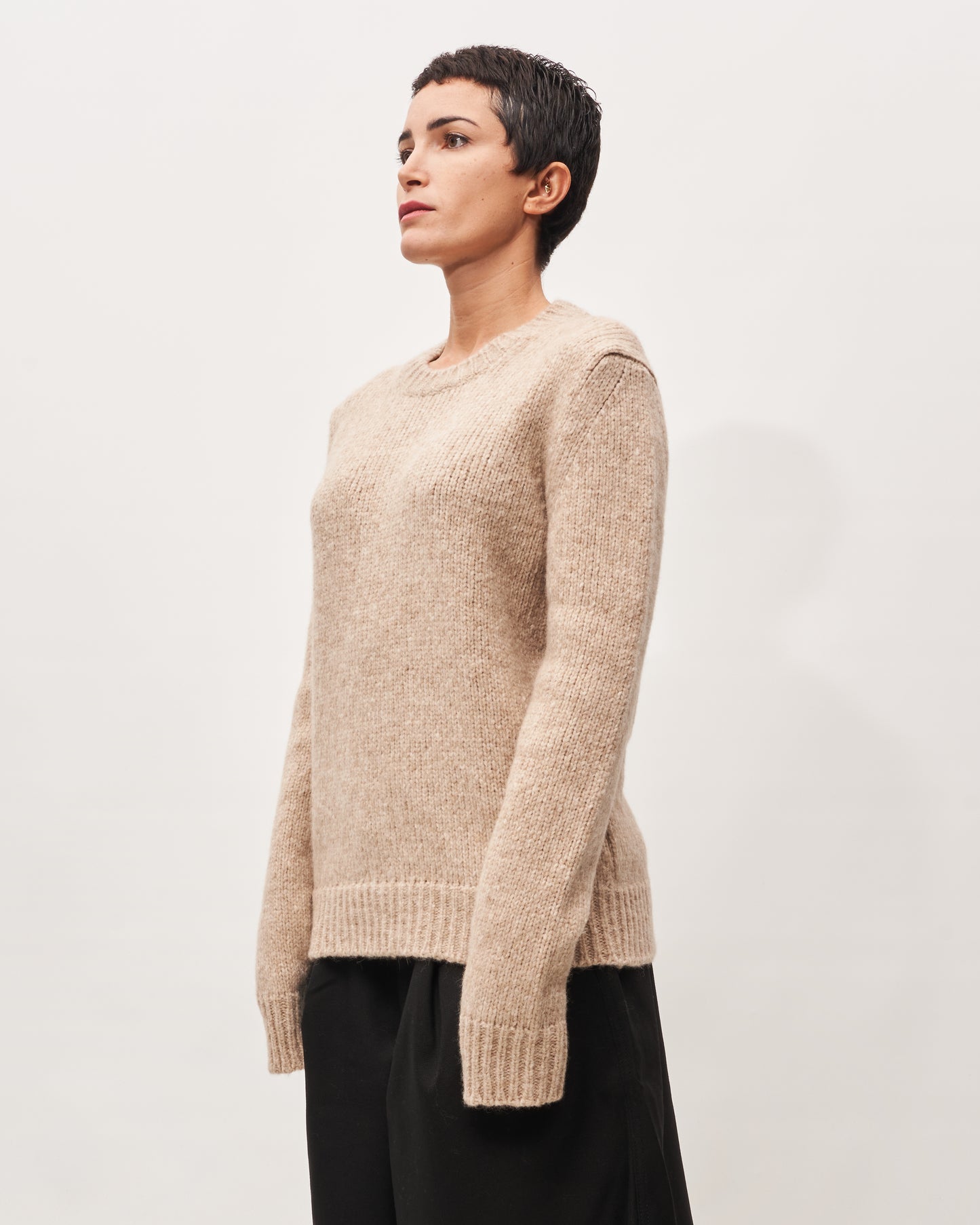 Paolo Ragazzini maglia beige in alpaca