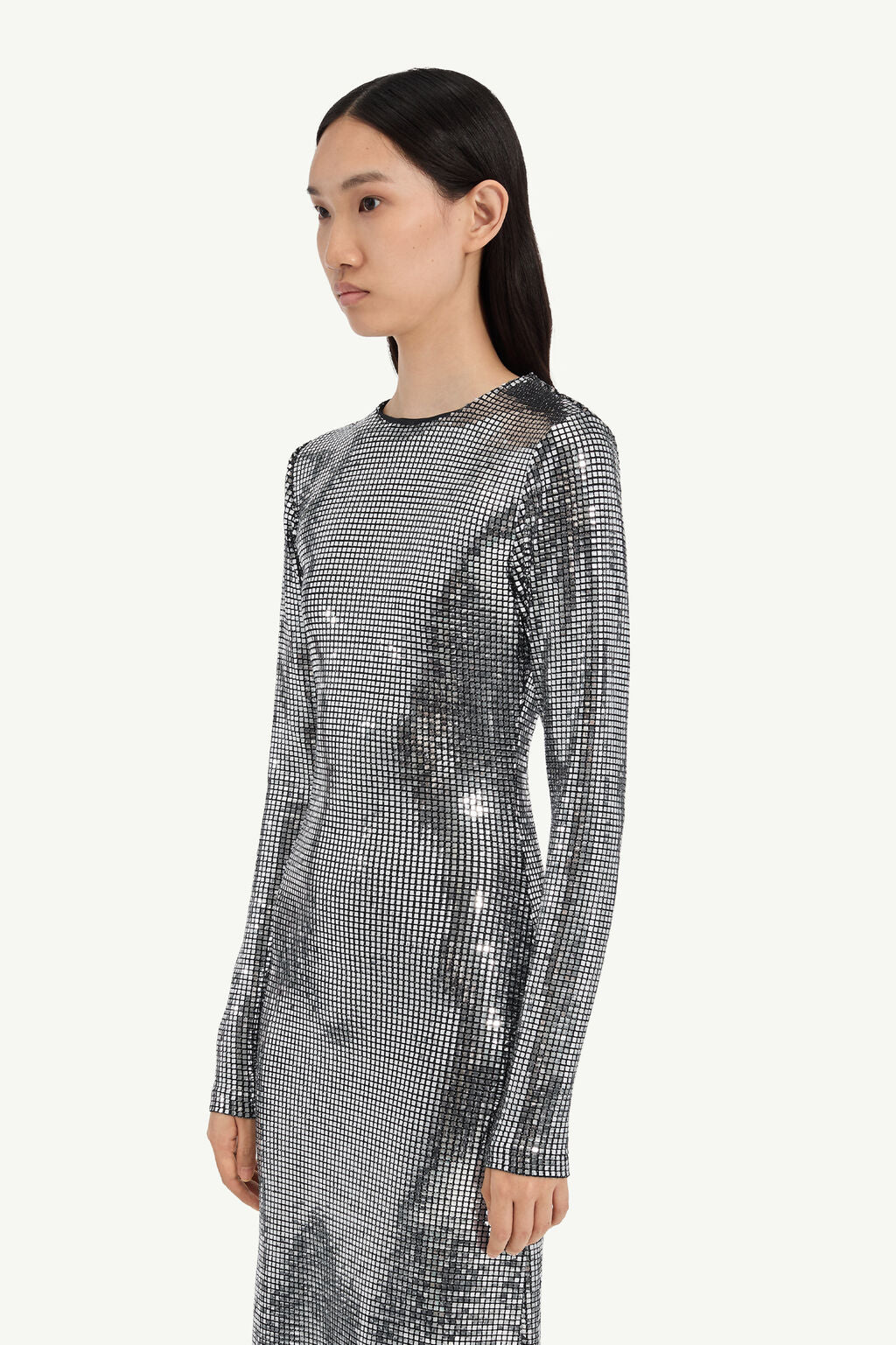 MM6 Margiela abito metallico stretch