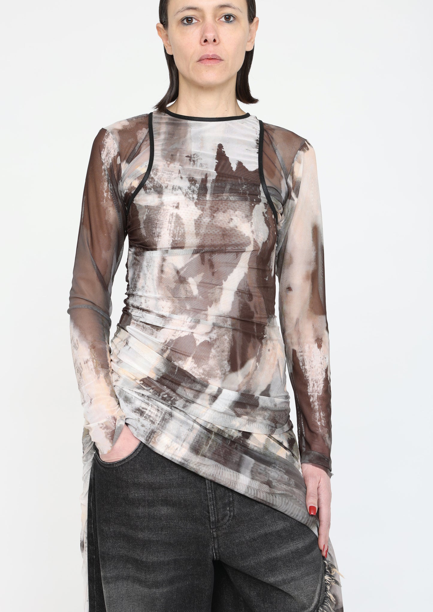 Federico Cina abito camou in tulle