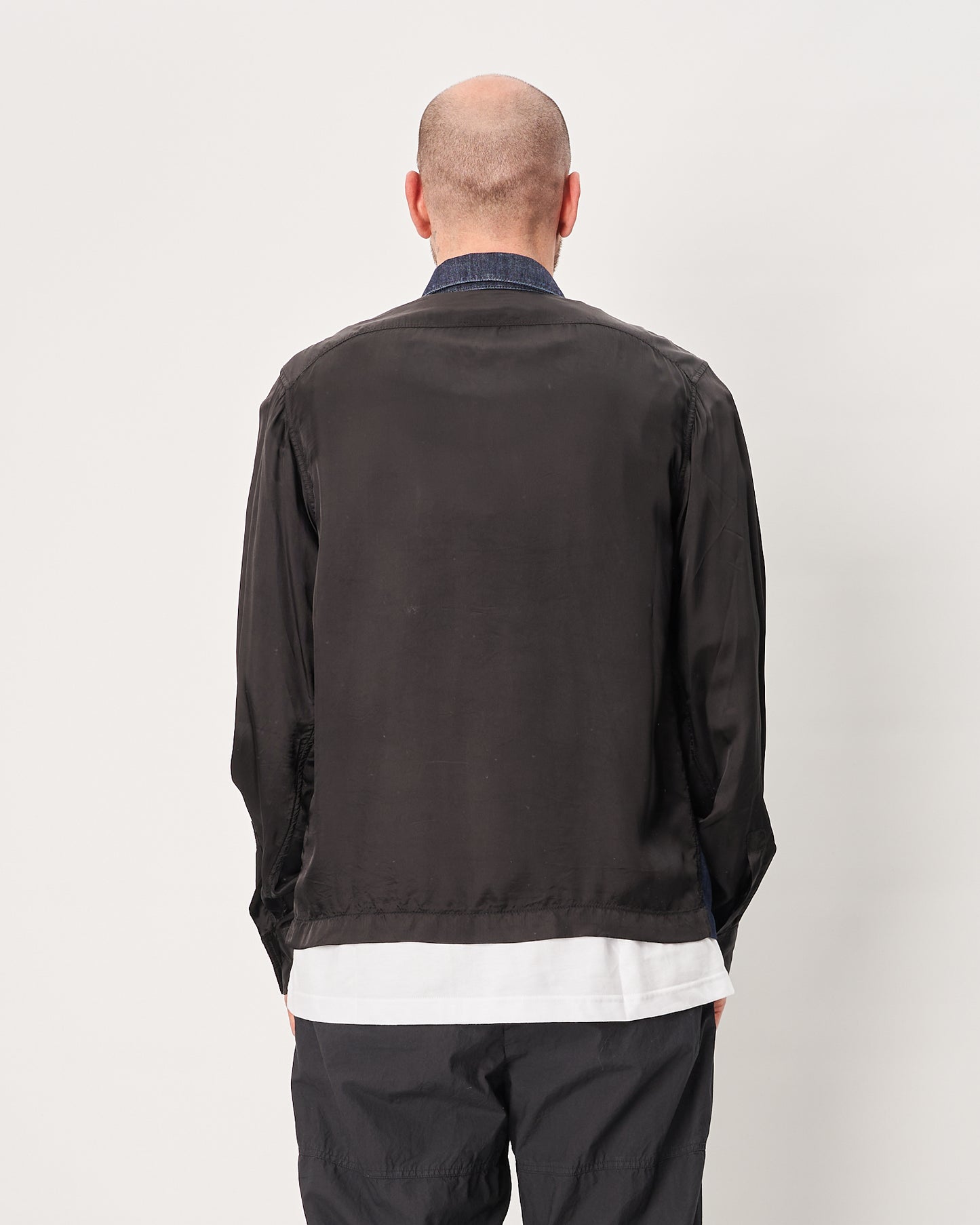Dries Van Noten overshirt in denim and satin