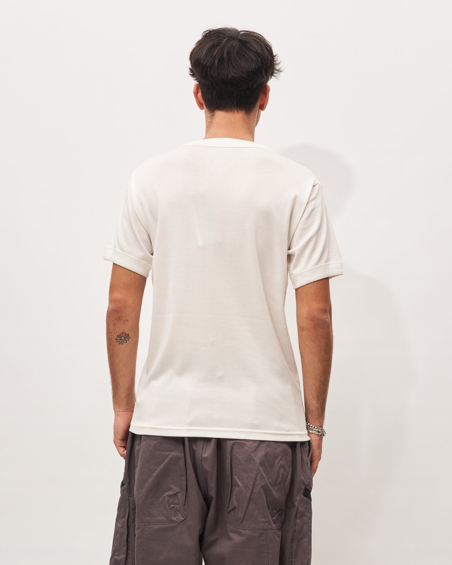 Y3 Yamamoto white ribbed t-shirt