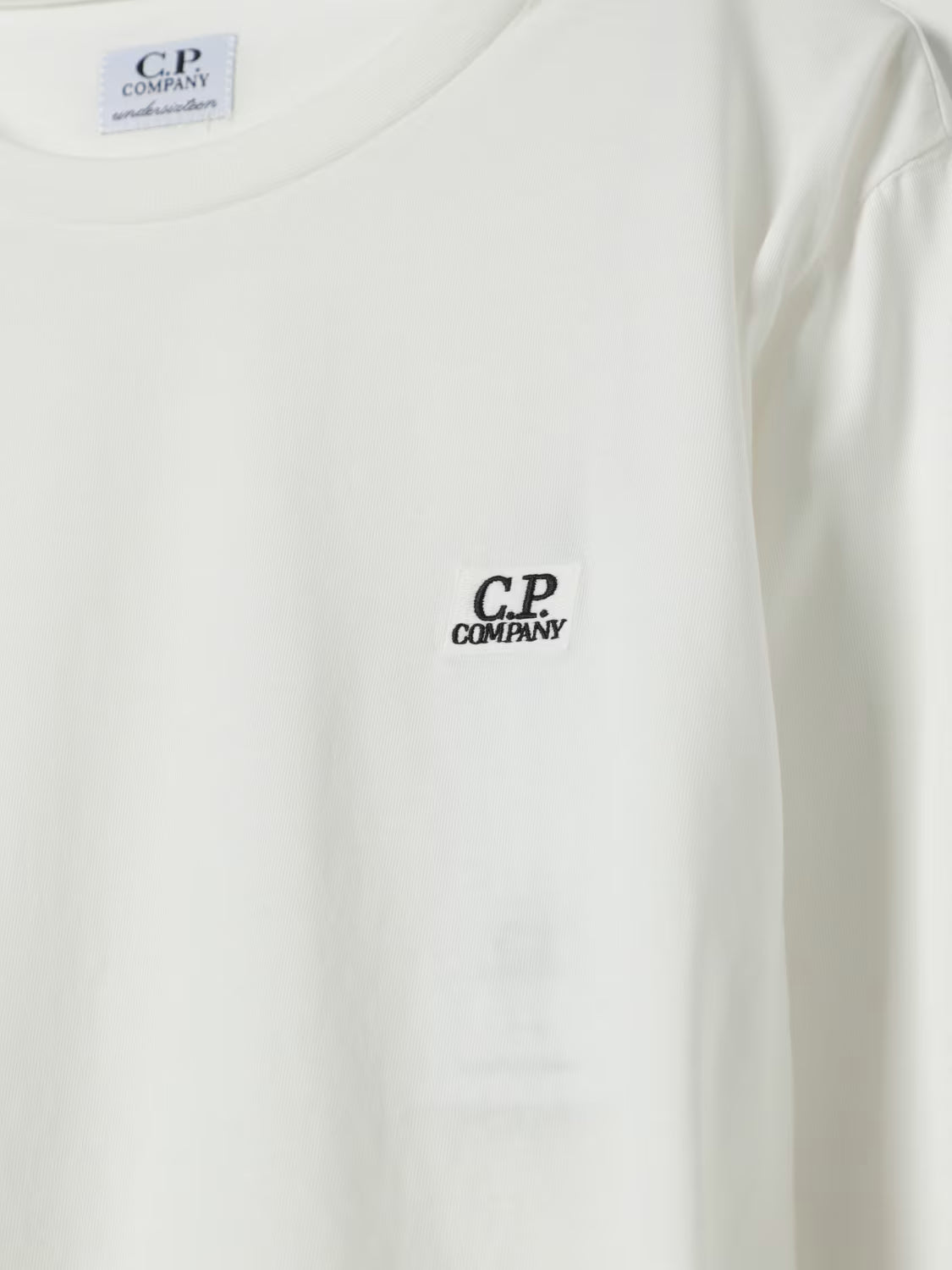 CP Company white long-sleeved t-shirt