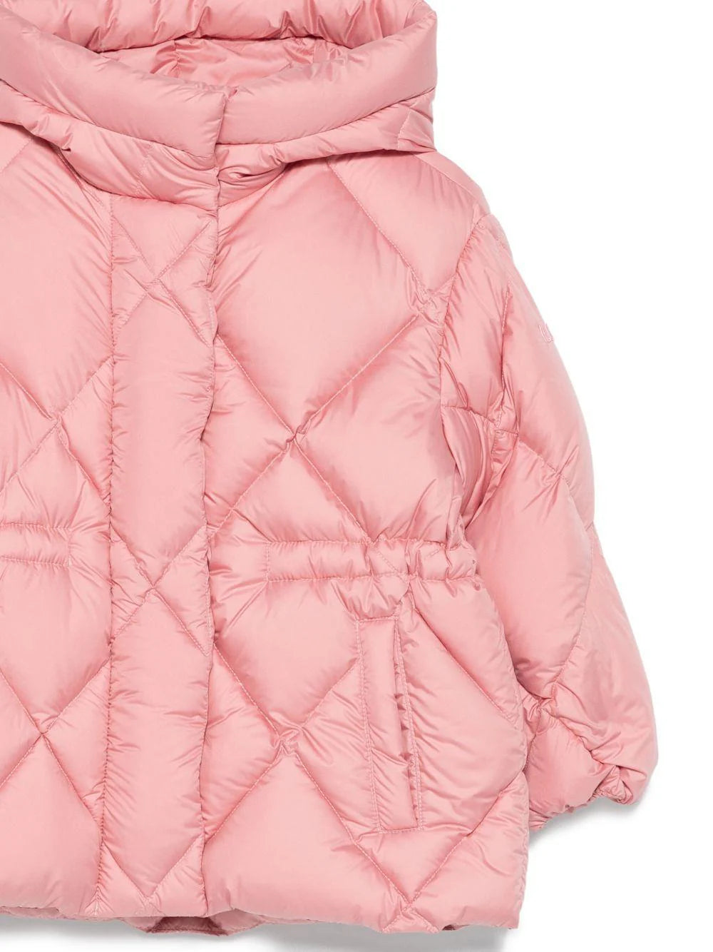 Il Gufo Piumino per bambina rosa con design trapuntato a rombi