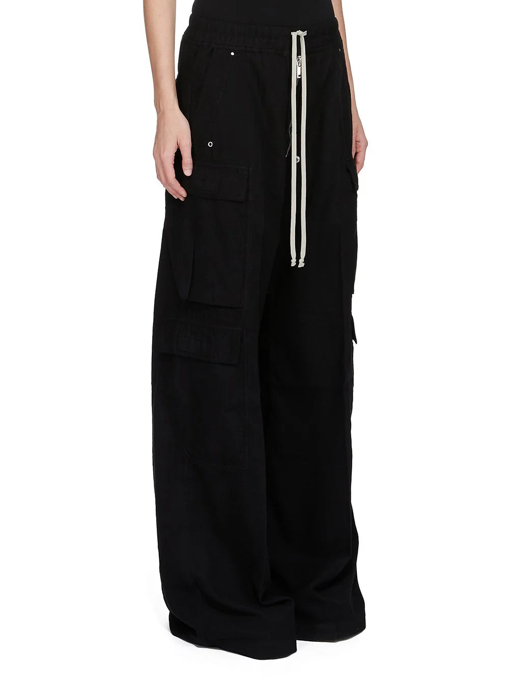 Rick Owens pantalone nero Double Cargo Jumbo Belas