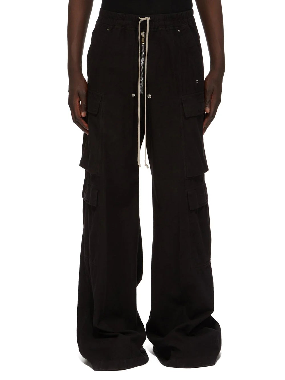 Rick Owens pantalone nero Double Cargo Jumbo Belas