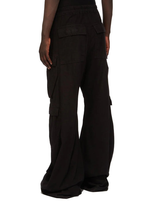 Rick Owens pantalone nero Double Cargo Jumbo Belas