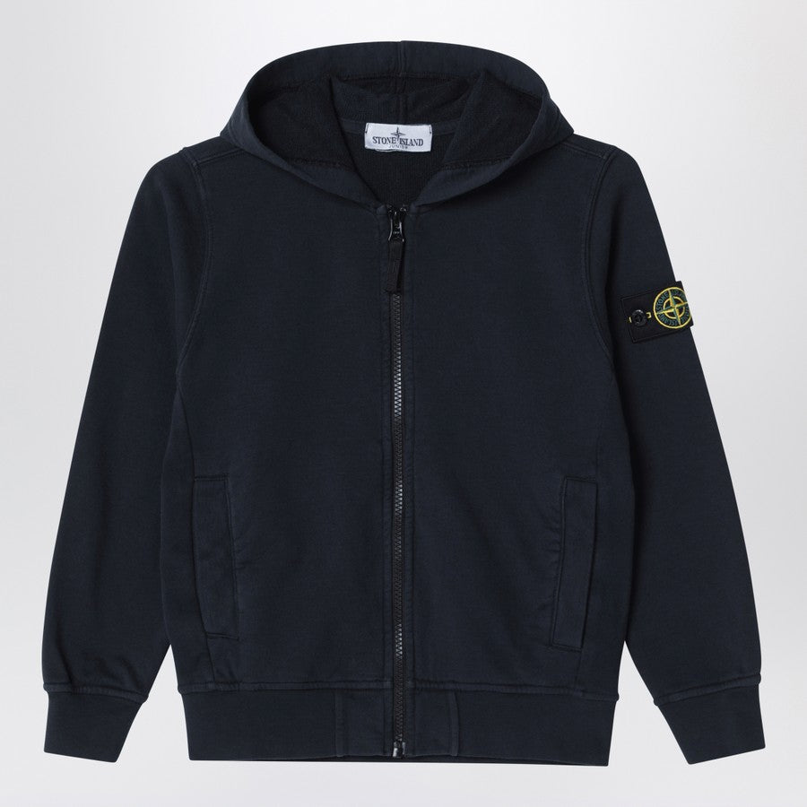 Stone Island Felpa blu con zip