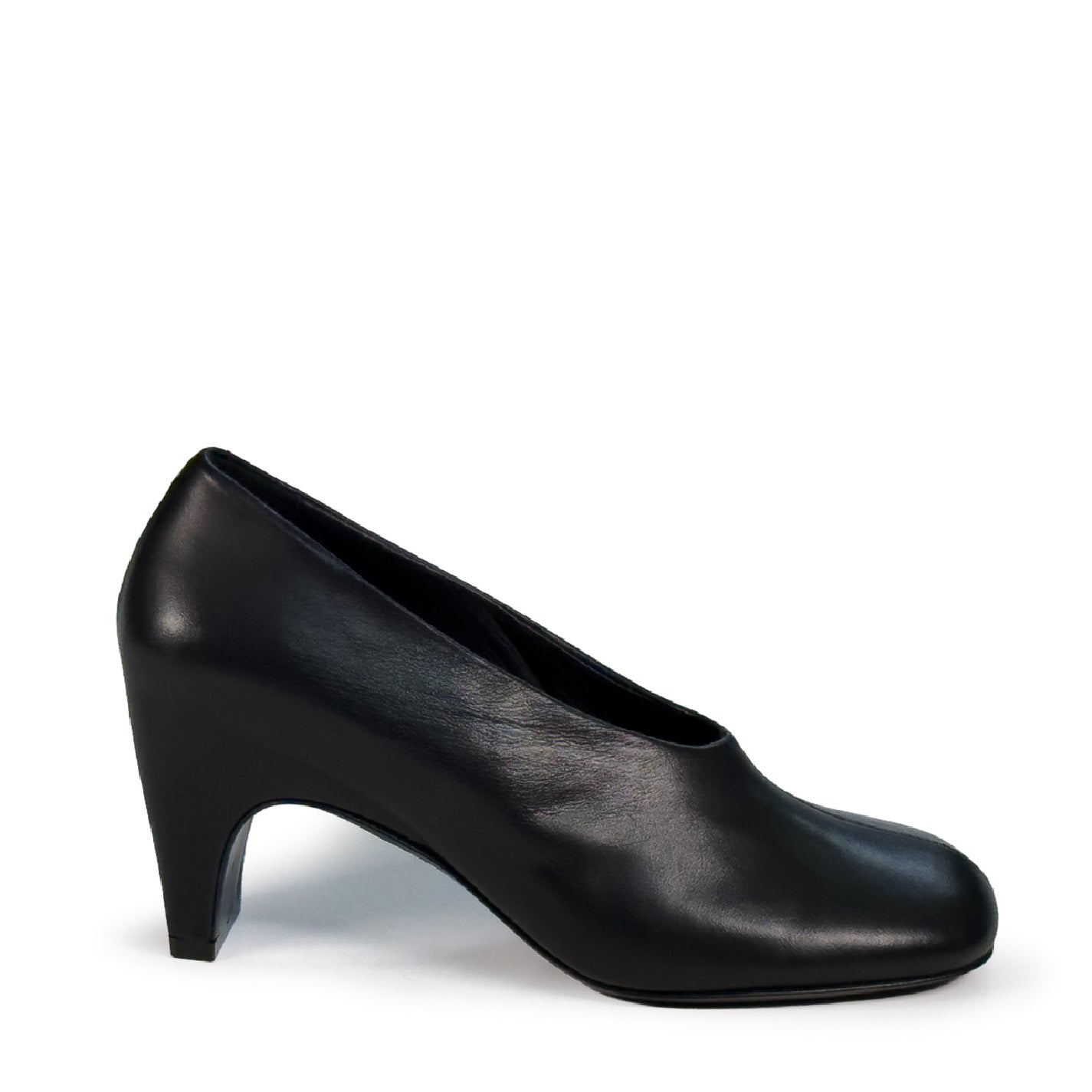 Vic Matie  décolleté in pelle nera