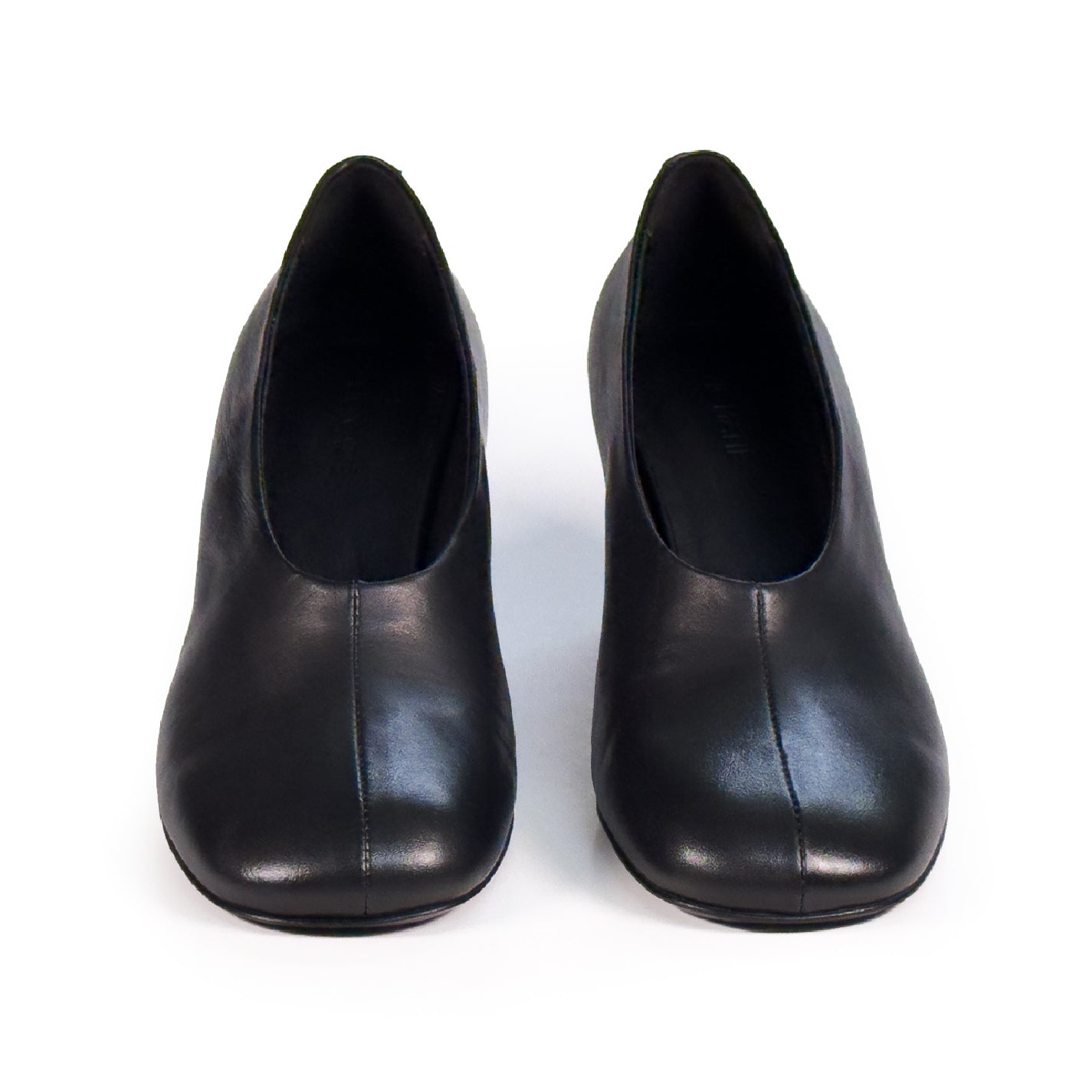 Vic Matie  décolleté in pelle nera