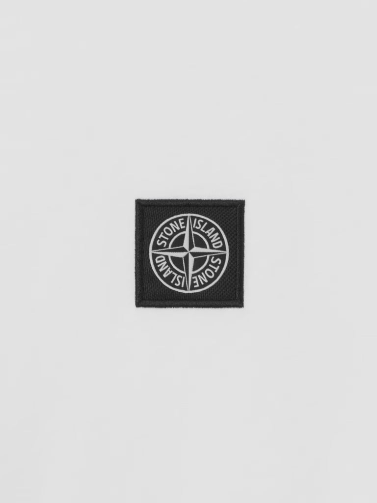 Stone Island T-shirt bianca con patch Compass