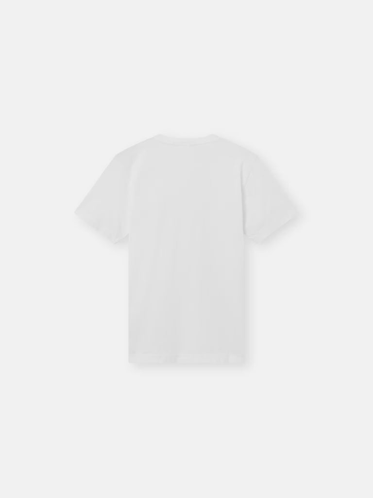 Stone Island T-shirt bianca con patch Compass