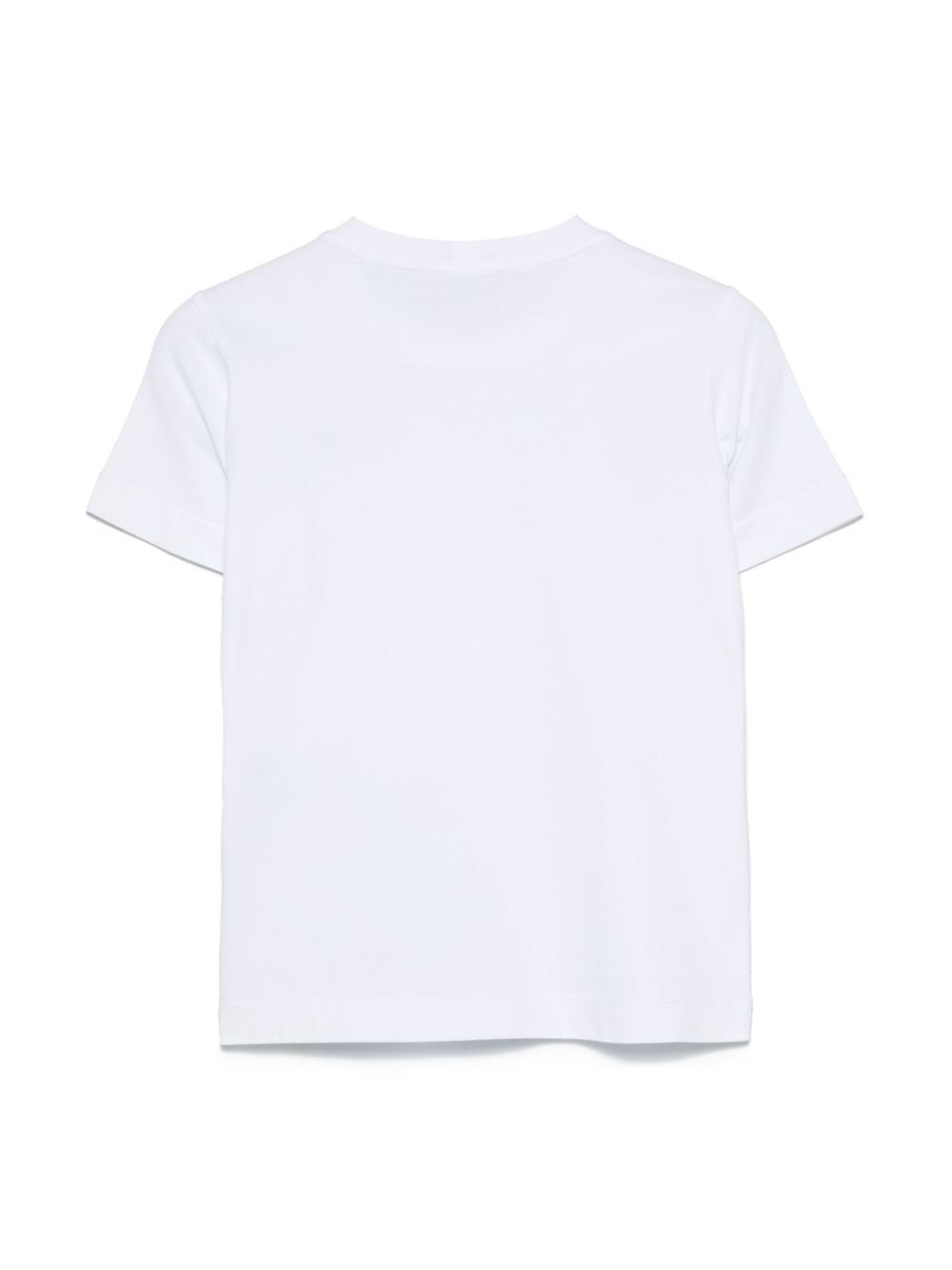 Stone Island T-shirt bianca con badge Compass