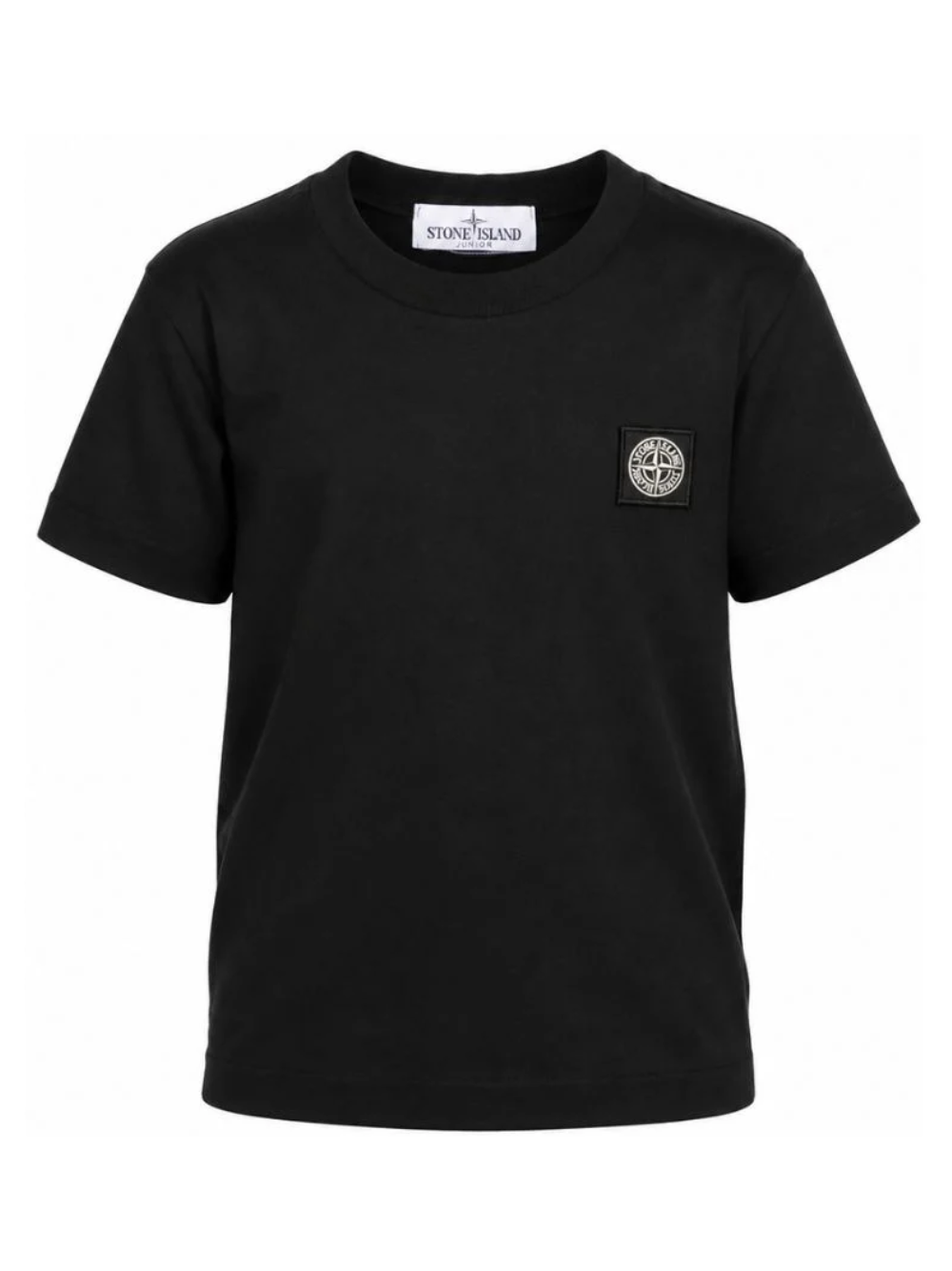 Stone Island T-shirt nera con badge Compass