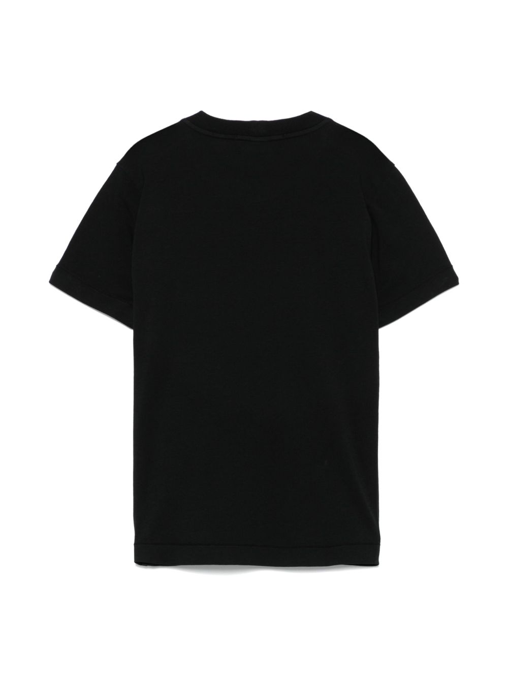 Stone Island T-shirt nera con badge Compass