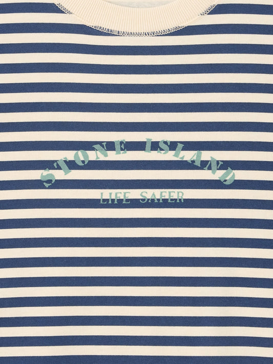 Stone Island T-shirt con stampa a righe