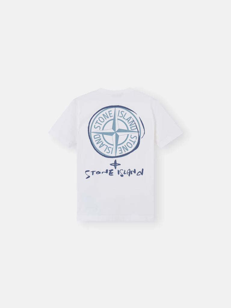 Stone Island T-shirt con stampa ‘Scribble Compass’