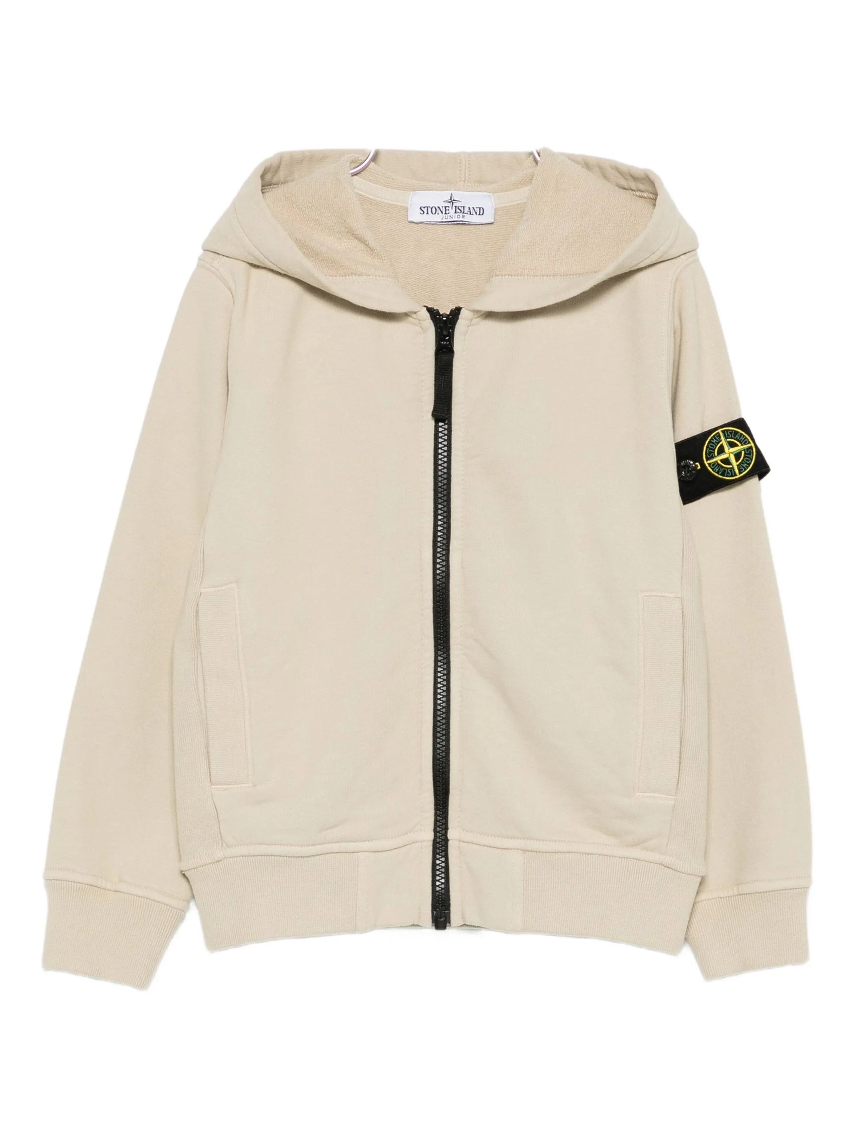 Stone Island Felpa con zip sabbia