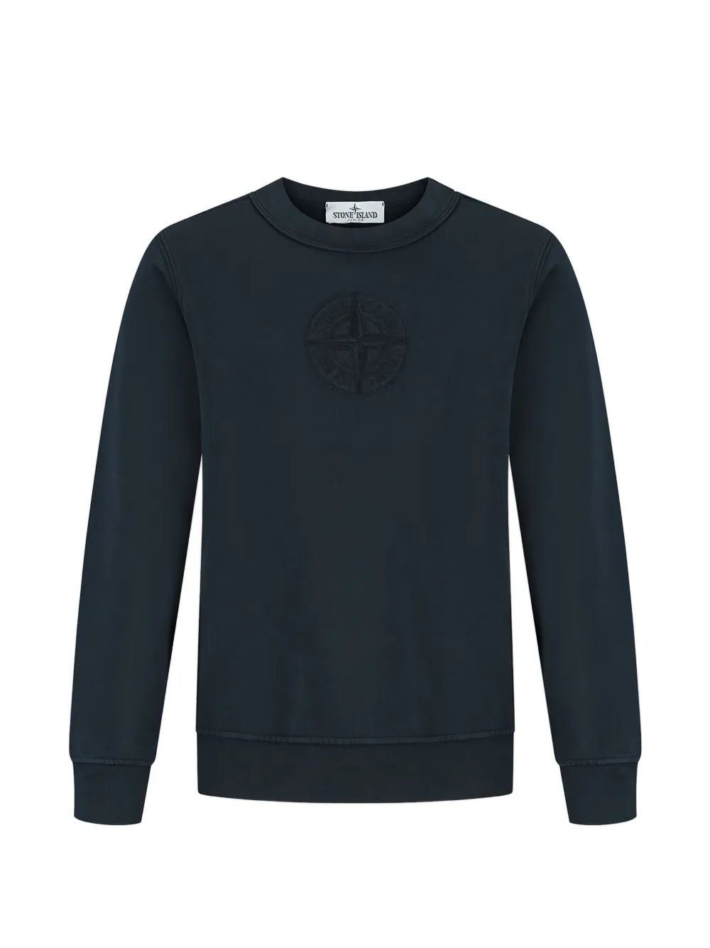 Stone Island Felpa blu con logo frontale