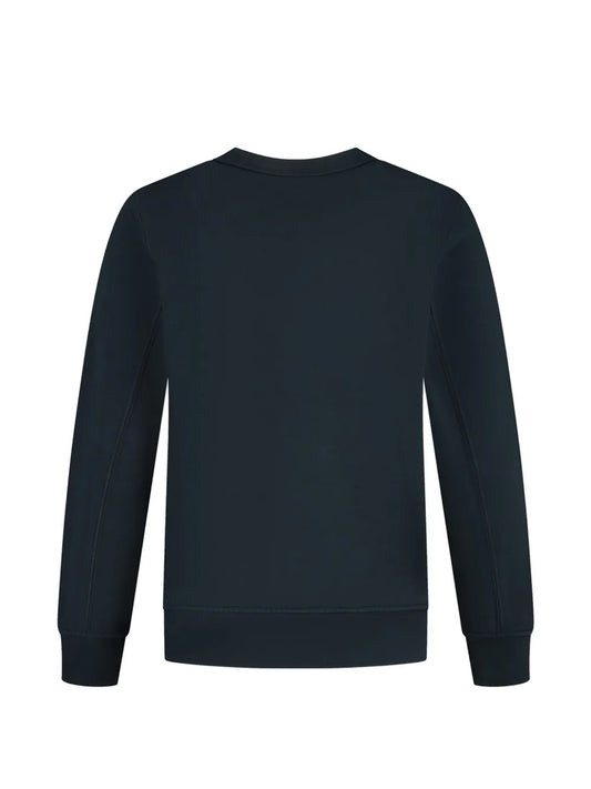 Stone Island Felpa blu con logo frontale