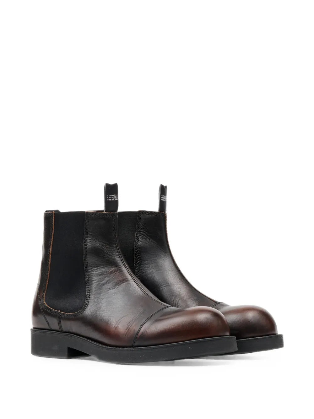 MM6 Margiela Chelsea boots marroni