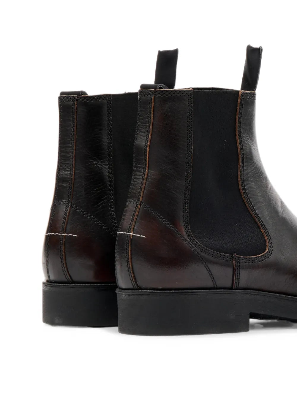 MM6 Margiela Chelsea boots marroni