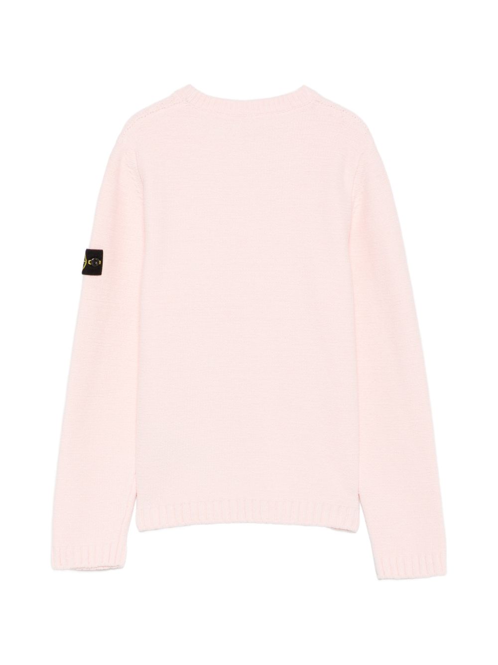 Stone Island Maglione girocollo rosa in ciniglia di cotone