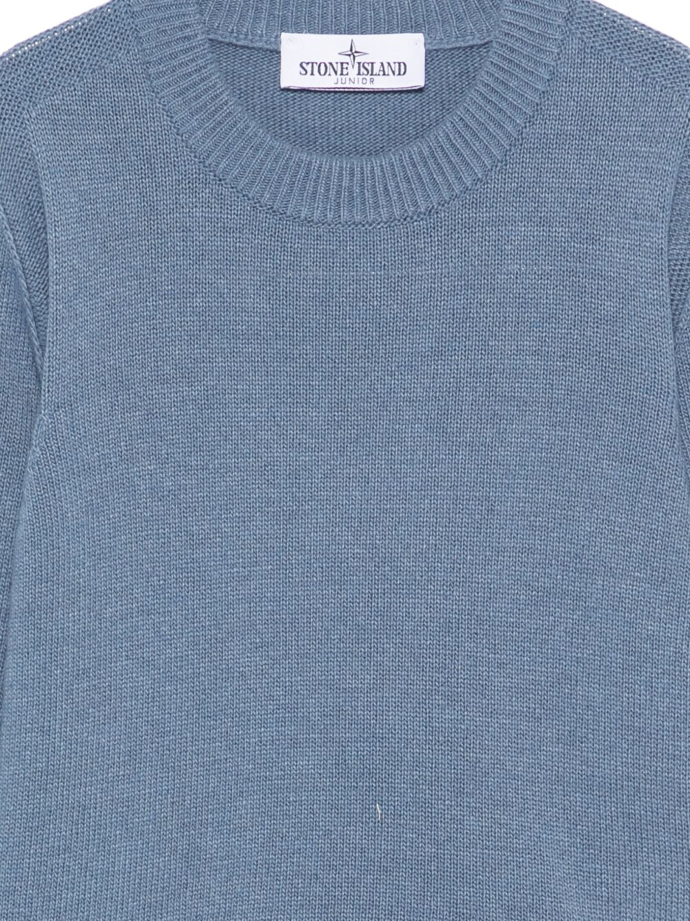 Stone Island Maglione girocollo azzurro in lana e cashmere