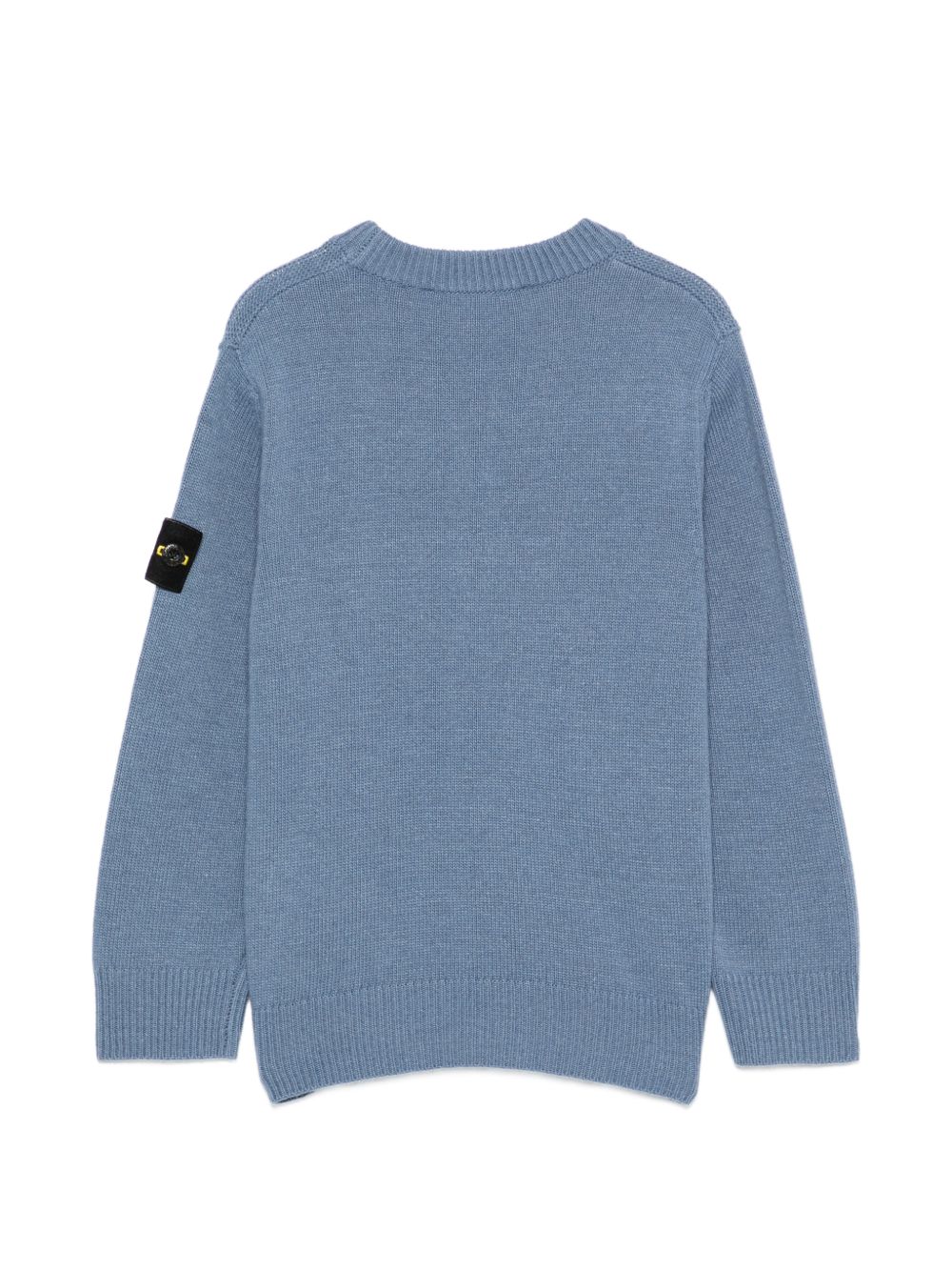 Stone Island Maglione girocollo azzurro in lana e cashmere