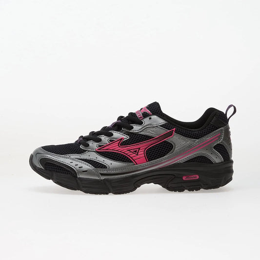 Mizuno MXR sneakers donna tela nera con dettagli argento e fuchsia