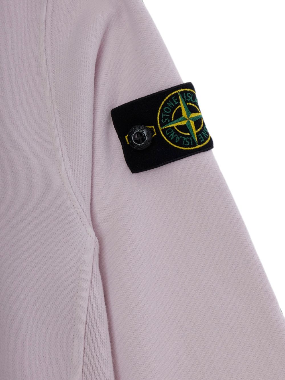 Stone Island Felpa girocollo glicine con badge Compass