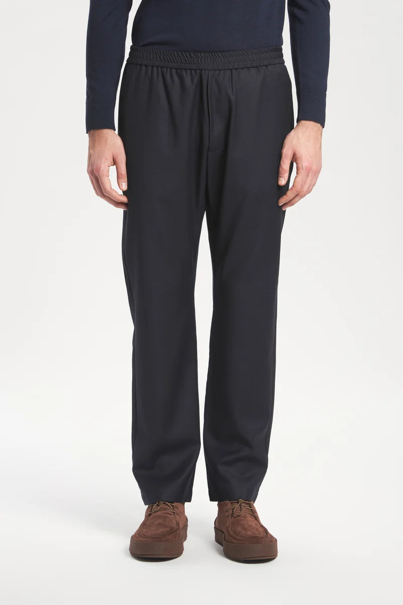 Barena pantalone in flanella Bativoga blu notte