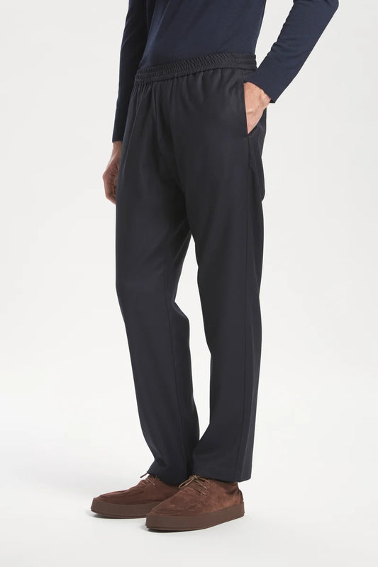 Barena pantalone in flanella Bativoga blu notte