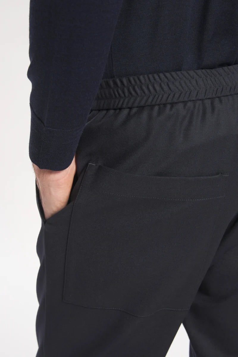 Barena pantalone in flanella Bativoga blu notte