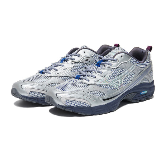 Mizuno MXR sneakers tela argento con dettagli blu