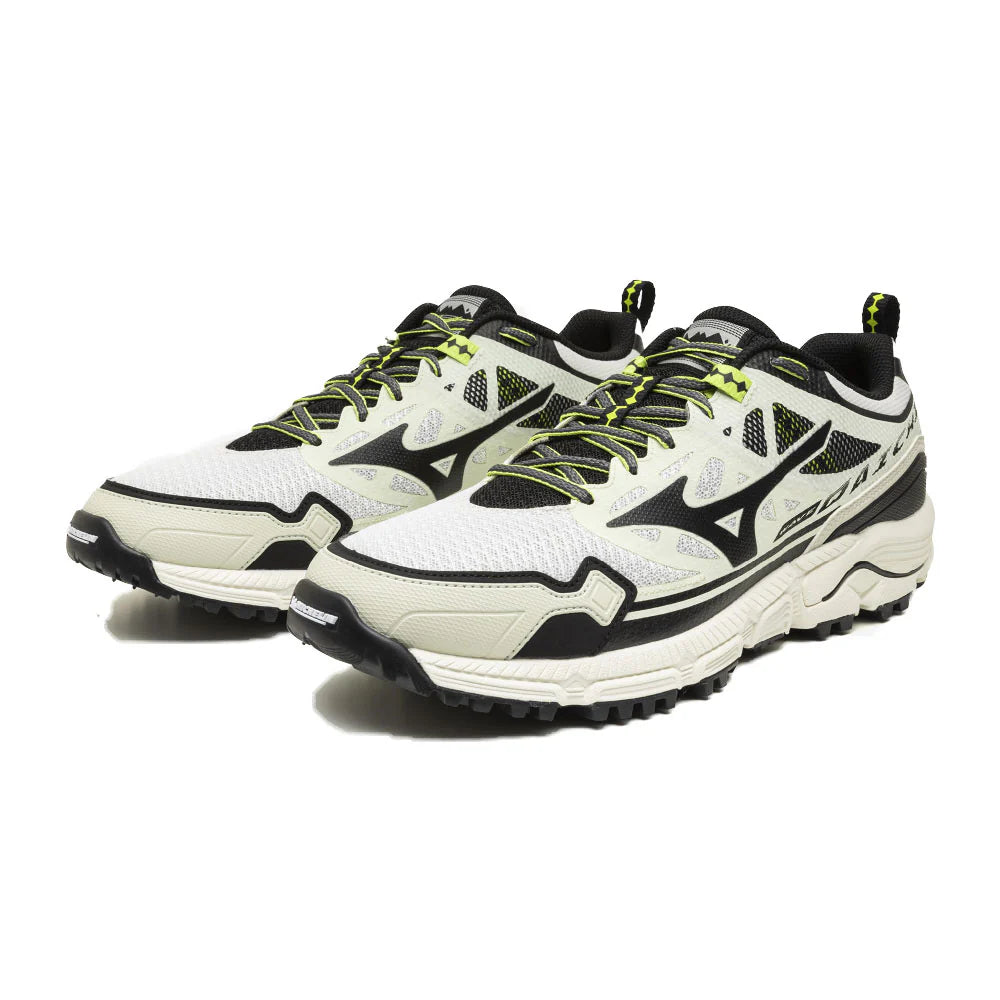 Mizuno Wave Daichi Ls bianche con dettagli neri e giallo fluo