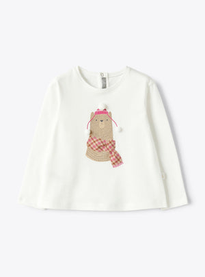 Il Gufo t-shirt maniche lunghe con orso | Al Monello - Barbieri